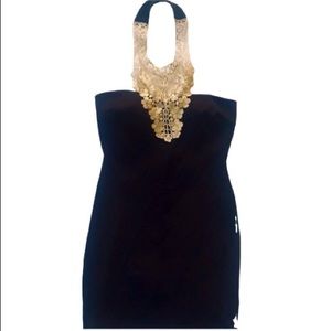 NWT Foreign Exchange LBD Lace Halter Mini Dress